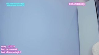 Alisonlilbaby 2019-Dec-01 7:58 am webcam show. Duration 00:33:08 - CamShows.tv